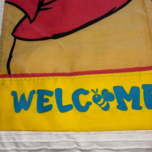 Winnie The Pooh & Tigger Outdoor Flag Welcome‎ Friends Vintage 29”x41” - Picture 5 of 7